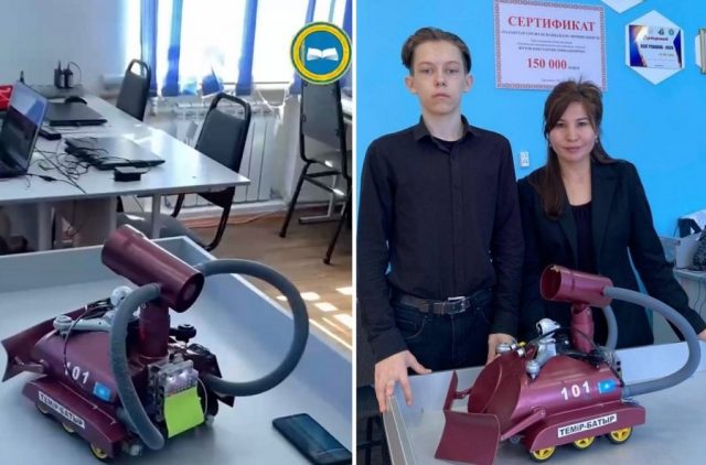 Казахстанский школьник изобрел робота Темір-Батыра